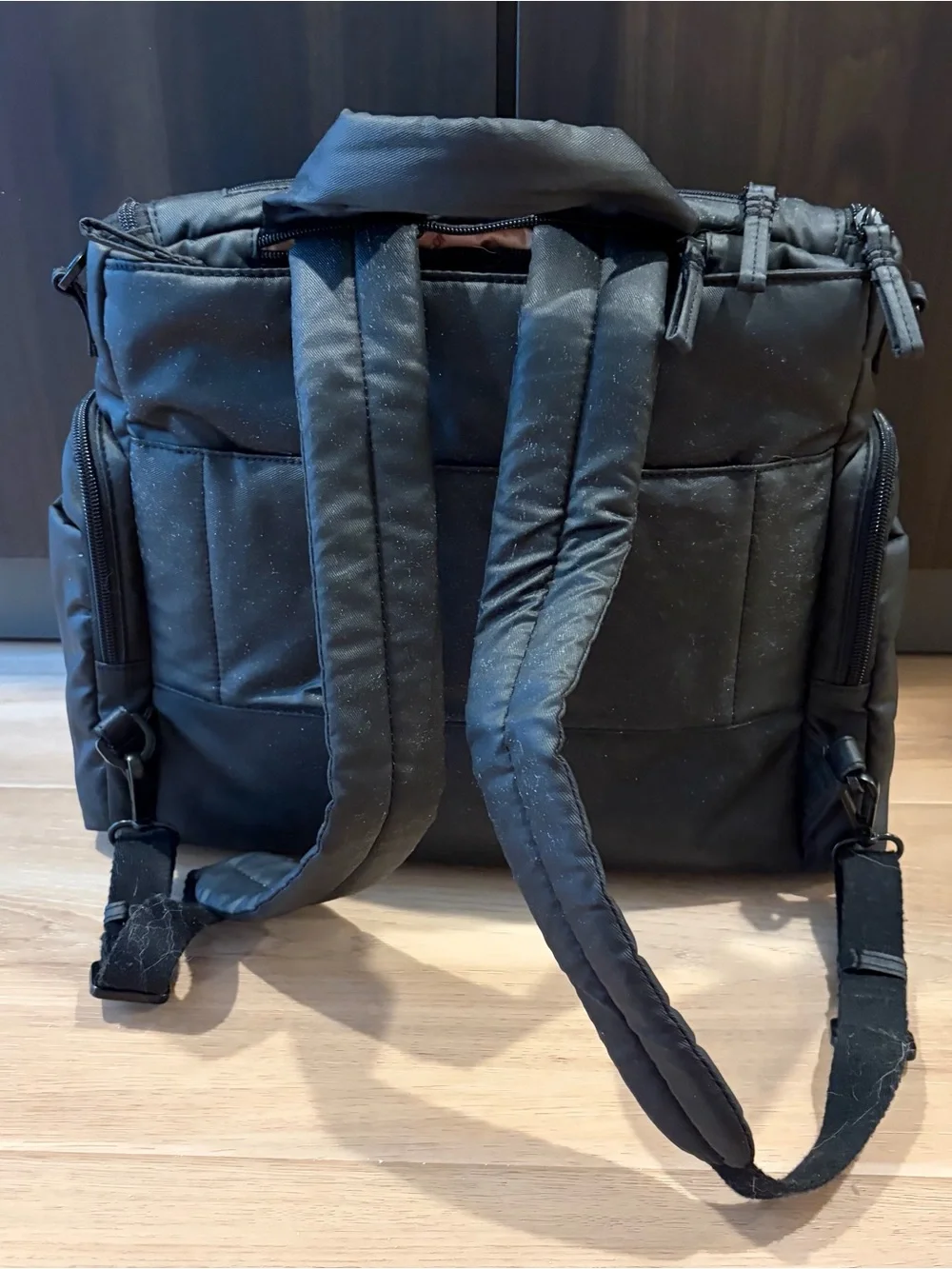 CARAA — Baby Backpack/Bag Medium in Cotton Black